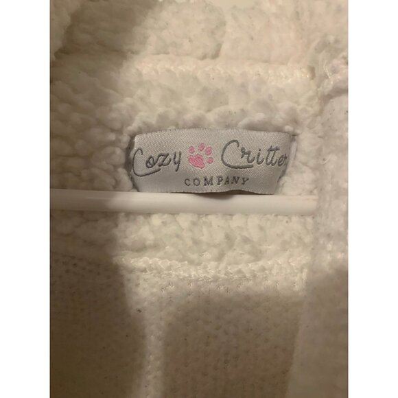 Cozy Critters White Soft Hooded Animal Robe - Picture 4 of 5